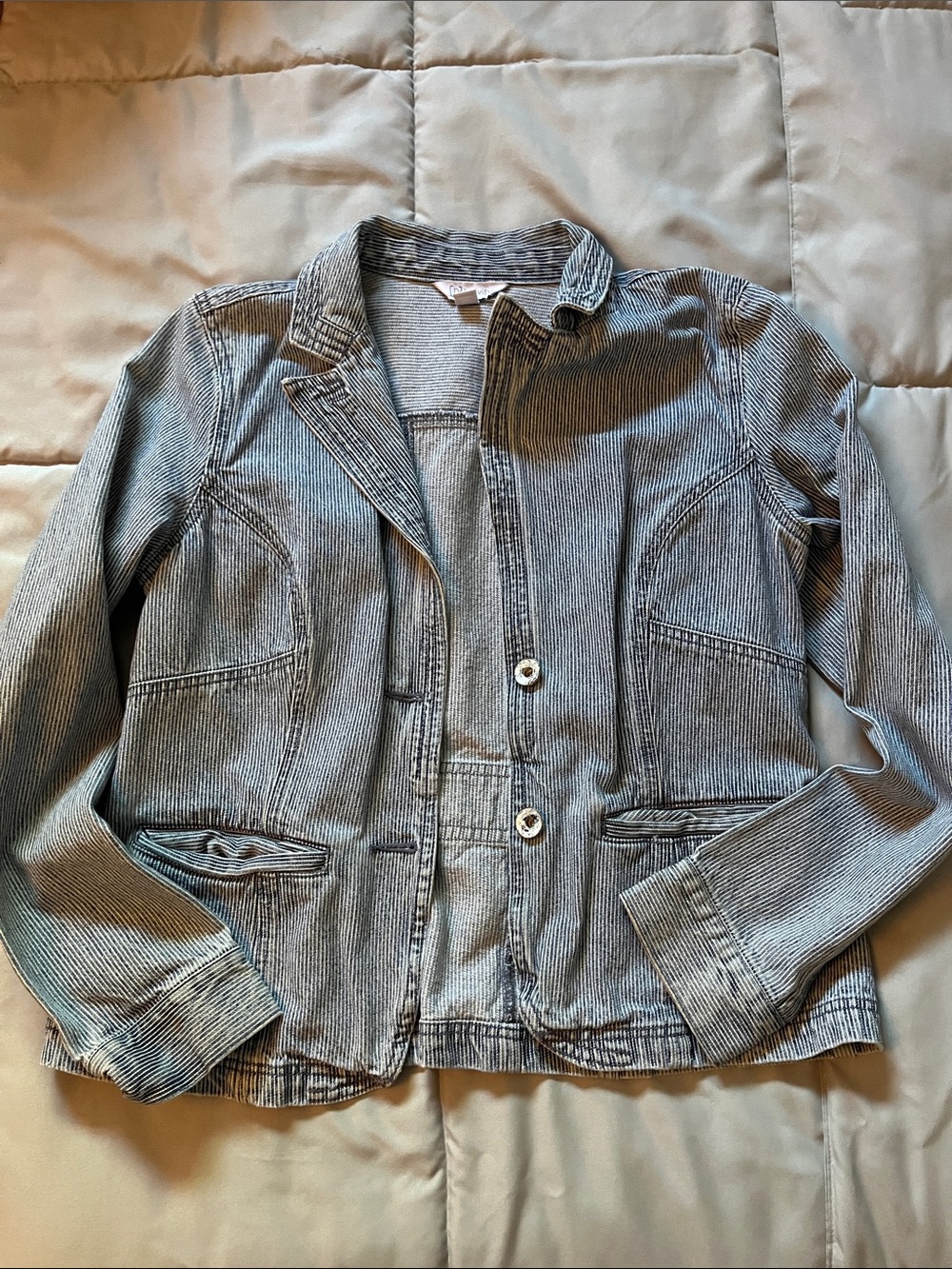 Relativity Gray Pinstripe Women's Blazer Jacket